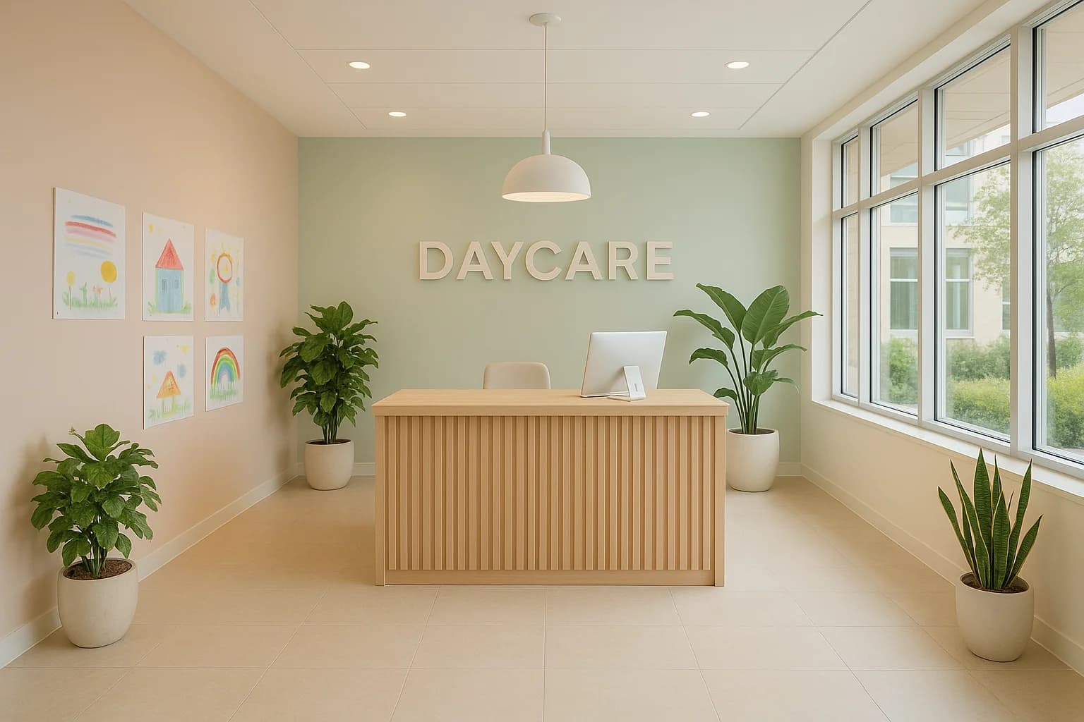 Professional daycare website design showcasing trust elements like testimonials and certifications