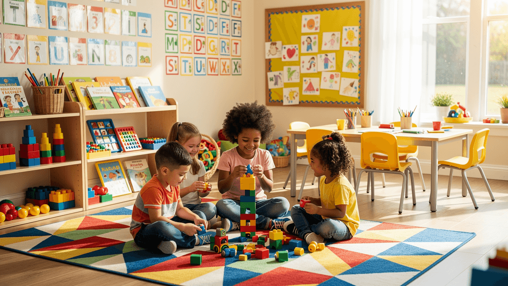 Playful daycare website template preview