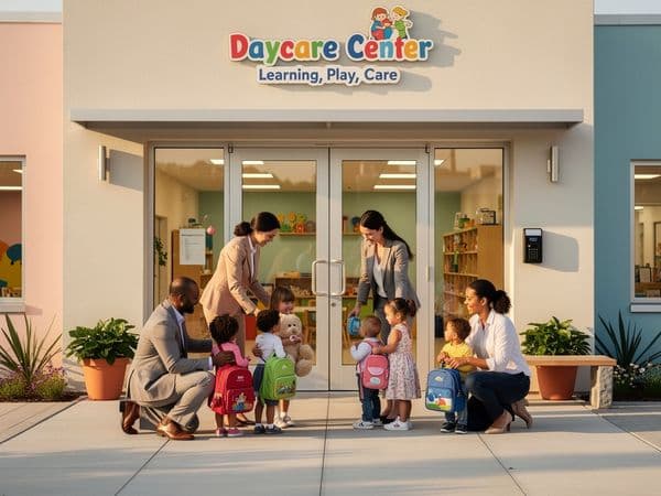 Same daycare hallway: outdated vs beautifully renovated