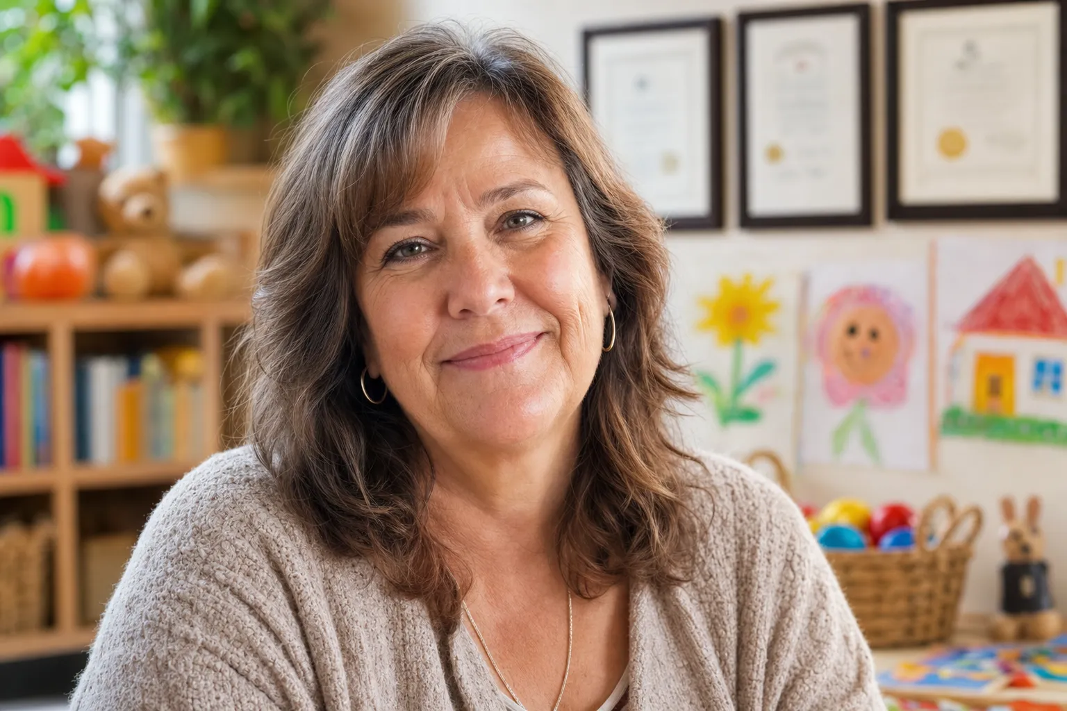 The Bright Start Academy founder and lead educator, Ms. Sarah, an ECE-certified childcare professional