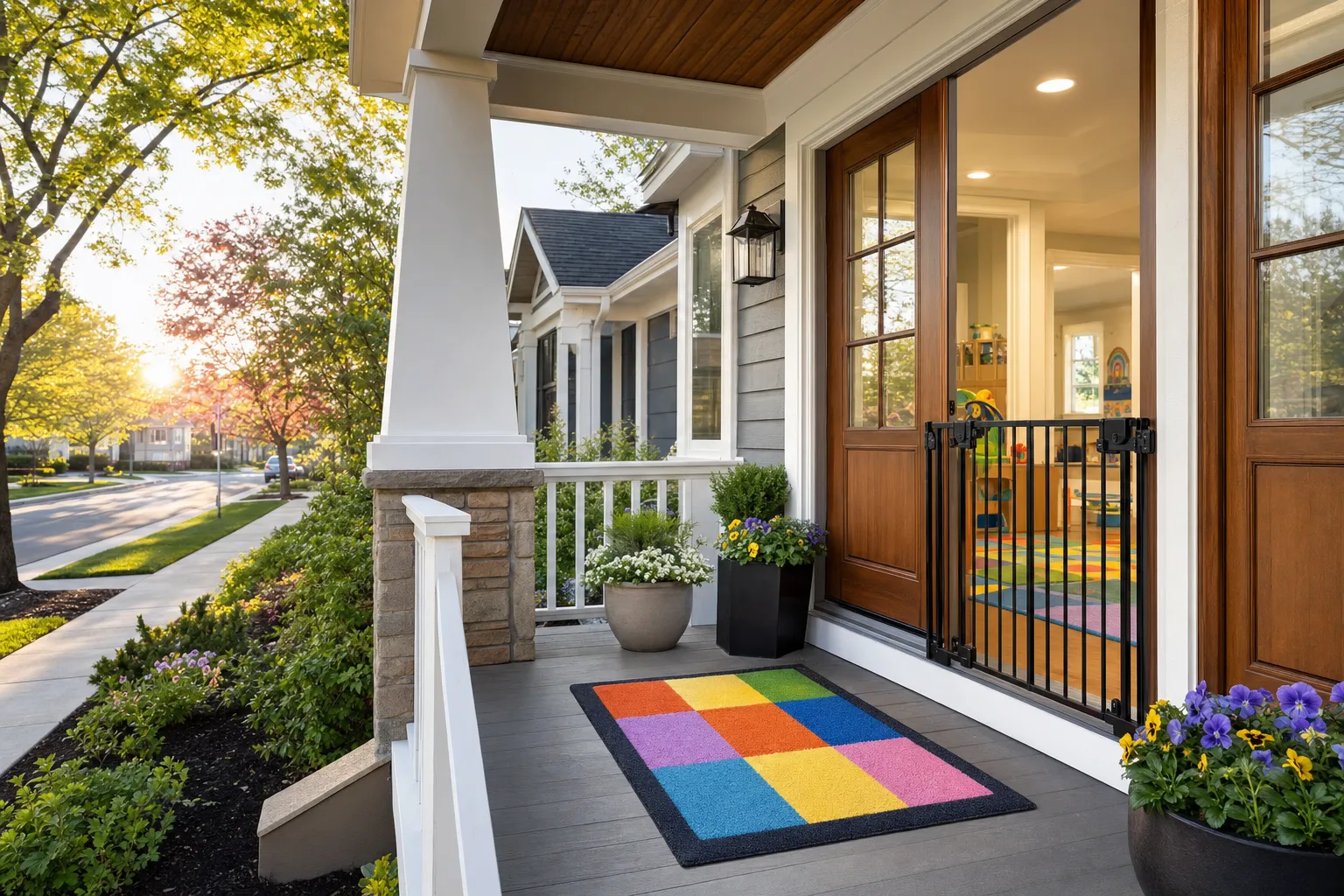 Bright Start Academy exterior — a welcoming licensed childcare center in Sample City