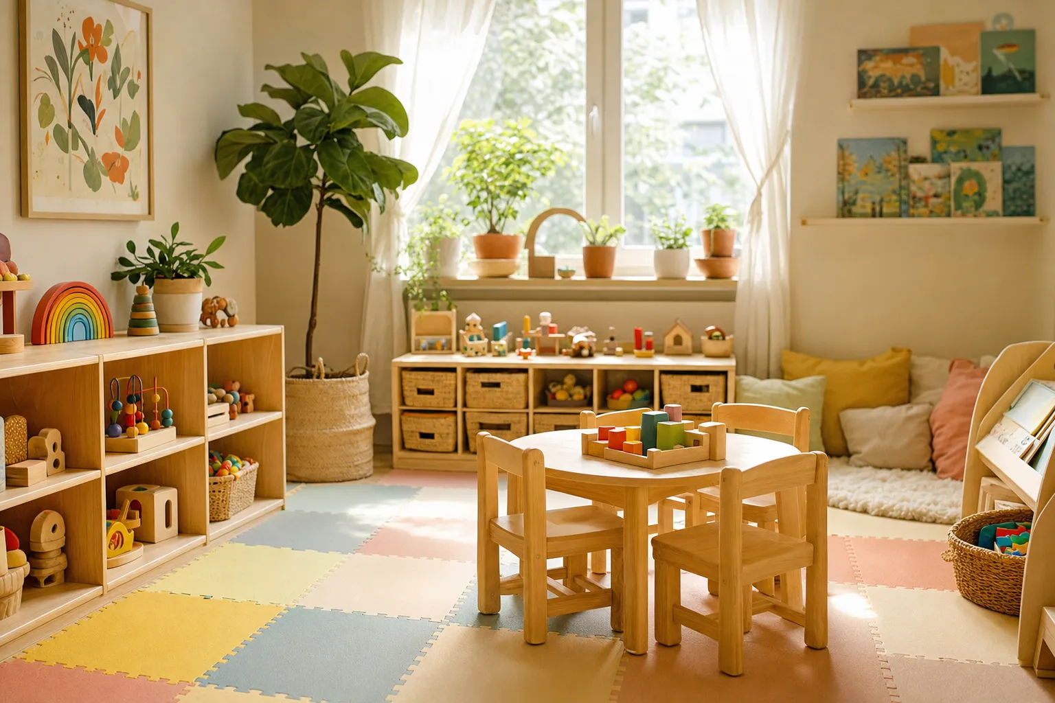 Warm, welcoming childcare space in Sample City, CA
