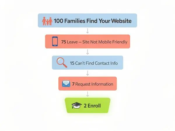Enrollment funnel drop-off