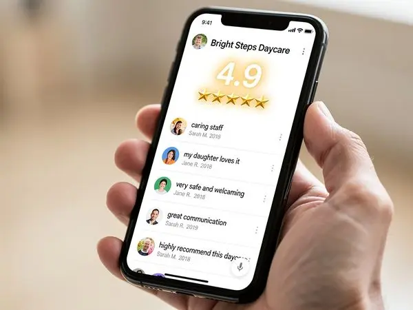 Google reviews with 5-star ratings